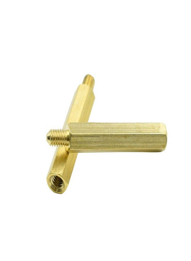 Hxchen M4 x 30mm + 6mm Male Female Thread Brass Hex Standoff Spacer Screws PCB Pillar - (20 Pcs) - Image 4
